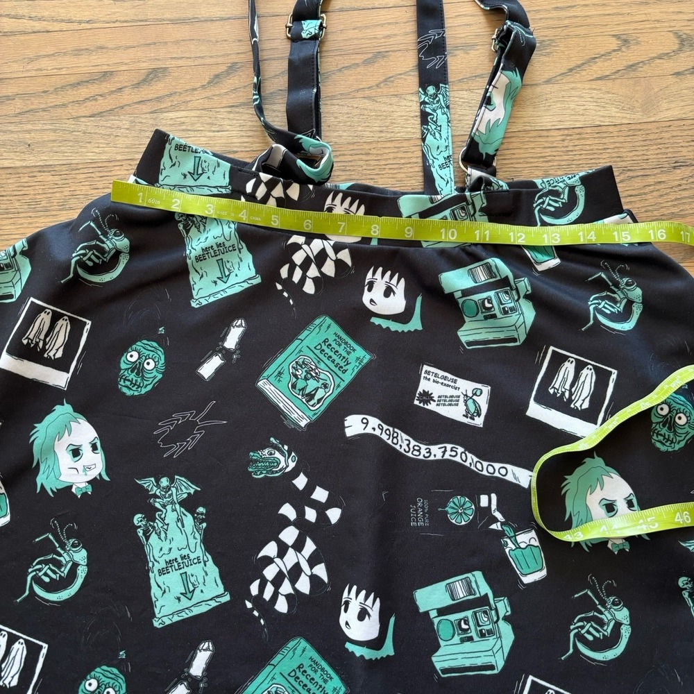 Hot Topic Beetlejuice Skirt Suspenders Women's Size L - Picture 5 of 6